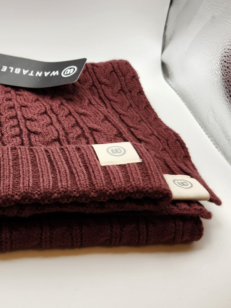 Wantable Hat & Scarf Set Burgundy Unisex Nwt $35 — image 3 of 5